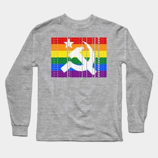 Owning things is not a job (Pride flag) Long Sleeve T-Shirt